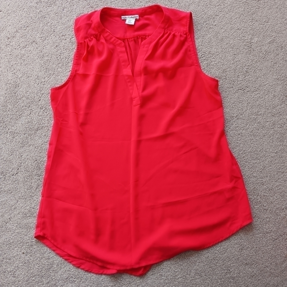 Dalia Collection Red Tank Blouse